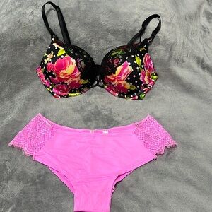 Victoria’s Secret Floral Bombshell Bra and Pantie